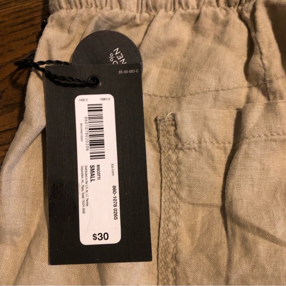 JCP Stylus Linen Khaki Shorts Size Small New - Picture 5 of 6
